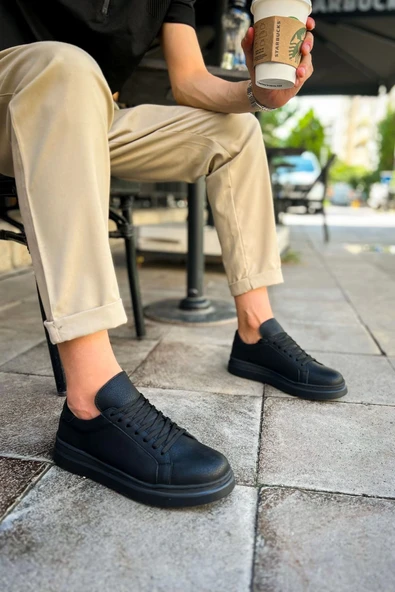 TB979 Santoni CRT Spor Erkek Ayakkabı SIYAH