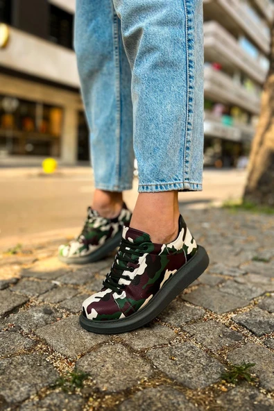 TB252 RRT Printed Erkek Ayakkabı 306 YESIL KAMUFLAJ