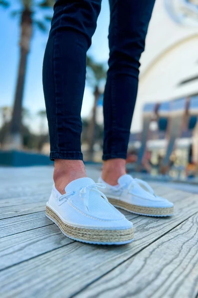 TB311 Espadril Erkek Ayakkabı BEYAZ