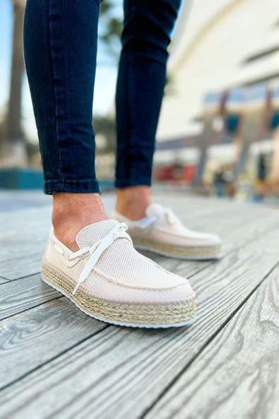 TB311 Espadril Erkek Ayakkabı BEJ