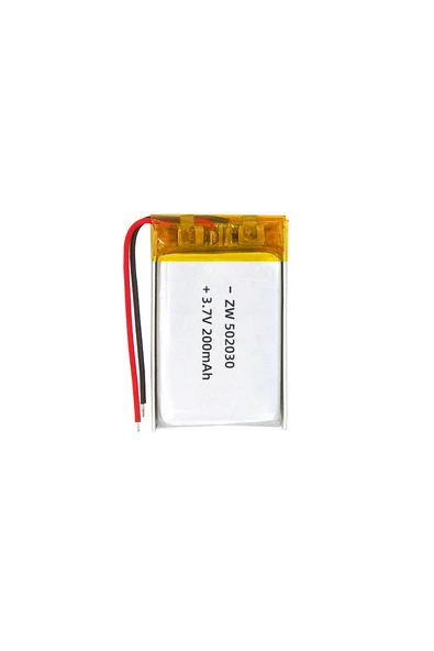 TrkTech 3.7V 200mAh Lityum İyon Pil Şarj Edilebilir Kulaklık Bataryası 30mm x 20mm x 3mm - 4