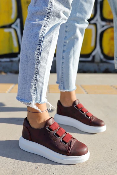 TB253 CBT Mirror Non Kadın Ayakkabı BORDO - 4