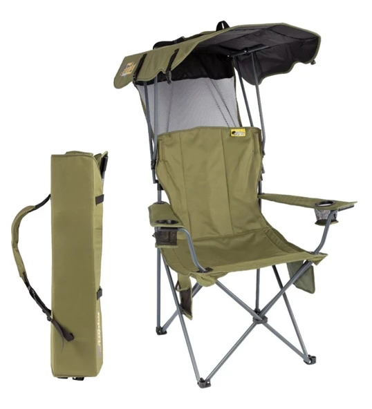 Tenteli Gölgelikli Kamp Sandalyesi Haki ürün görseli