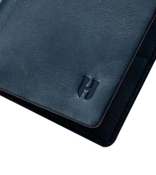 Eldridge Erkek Lacivert(Plus Color) Deri İnce Tasarım Çok Bölmeli  Rfid Korumalı Cüzdan - 3