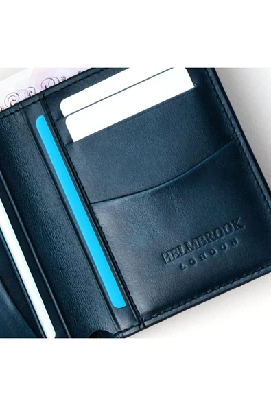 Dayton Hakiki Deri Lacivert Erkek Ince Tasarım Çok Bölmeli Rfid Korumalı Cüzdan - 4