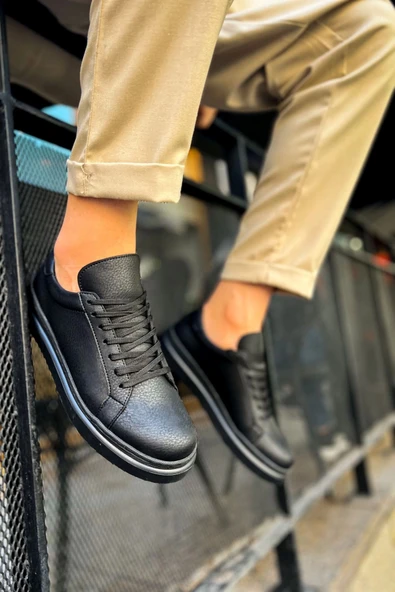 TB979 Santoni CRT Spor Erkek Ayakkabı SIYAH - 4