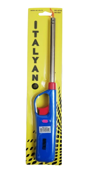 2 ADET - Mavi Italyano Uzun Gövdeli Doldurulabilir Çakmak - 2