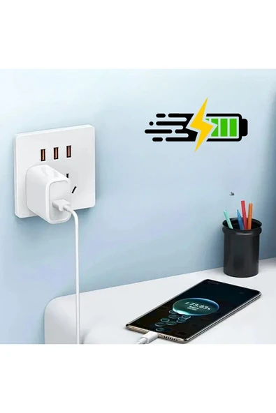 120W USB Hızlı Type C Uçlu Kablolu Şarj Aleti - 2