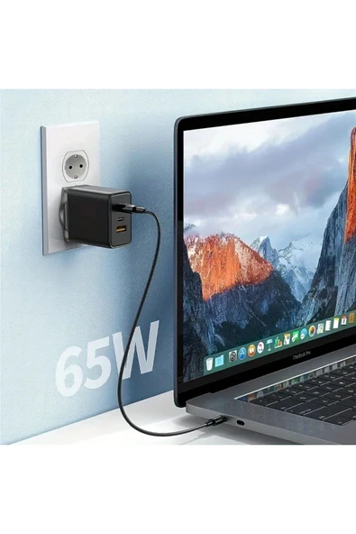 65W Hızlı Şarj Edebilen TYPE C uçlu Şarj Aleti - 3