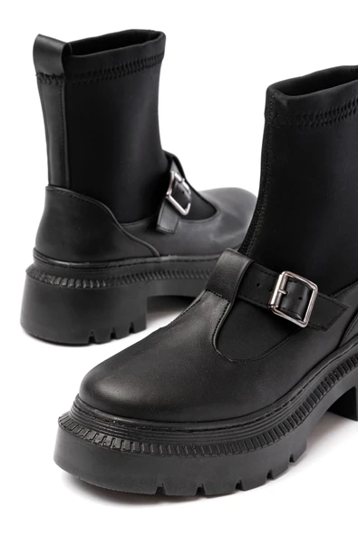 Siyah Streç Günlük Kadın Bot - 5