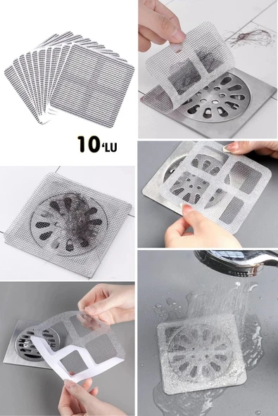 10'lu Banyo ve Mutfak Lavabo Koku Önleyici ve Haşere Böcek Önleyici Gider Filtresi - 6