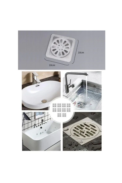 10'lu Banyo ve Mutfak Lavabo Koku Önleyici ve Haşere Böcek Önleyici Gider Filtresi - 4