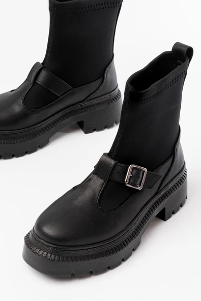 Siyah Streç Günlük Kadın Bot - 3