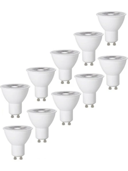 10 Adet 7 Watt 4000 Kelvin, Çok Kaliteli Gu10 Duy Led Ampul, Yüksek Lümen 4000 Kelvin Gu10 Duy Ampul - 8