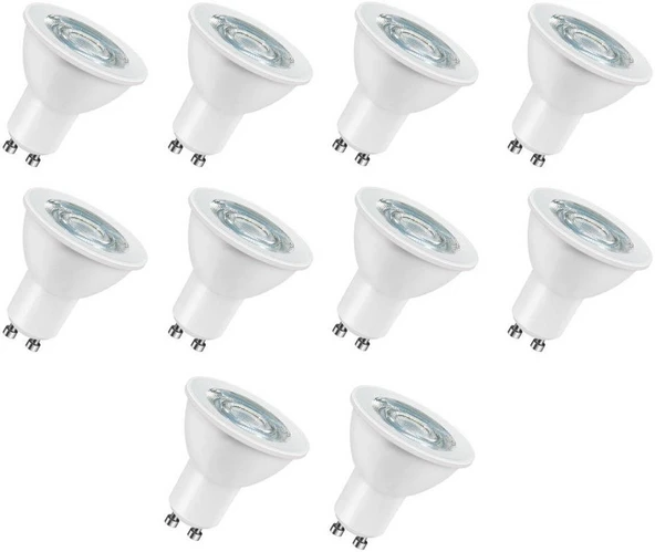 10 Adet 7 Watt 4000 Kelvin, Çok Kaliteli Gu10 Duy Led Ampul, Yüksek Lümen 4000 Kelvin Gu10 Duy Ampul ürün görseli 1