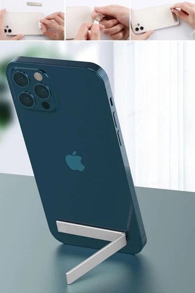 Tüm Telefonlara Uyumlu Kendiliğinden Yapışkanlı Cep Telefon Standı - 7