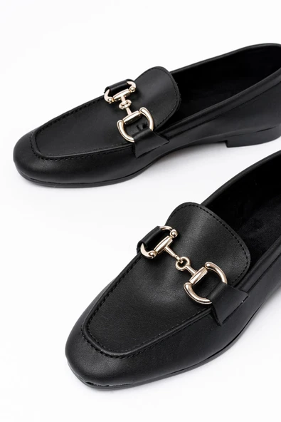 Siyah Toka Aksesuarlı Günlük Kadın Babet - 3