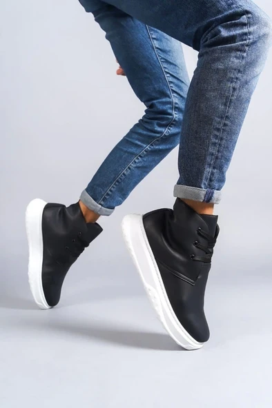 Tb204 Franca Bağcıklı Cilt Erkek Spor Bot Bt - Siyah - 3