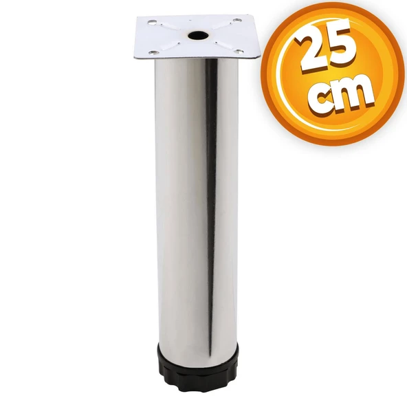 Mobilya Kanepe Baza Koltuk Metal Destek Ayağı Krom Ayak 25 cm - Resim 6