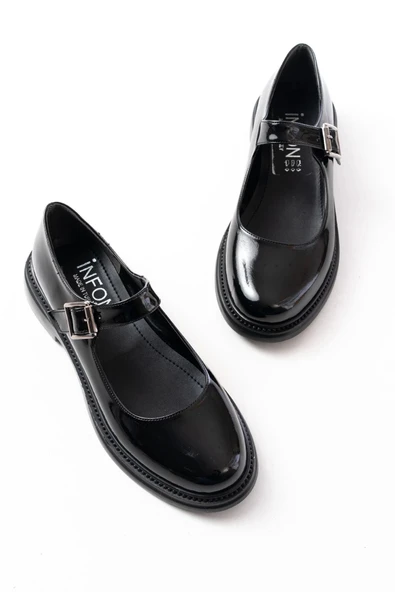 Siyah Rugan Günlük Bayan Ayakkabı - 4