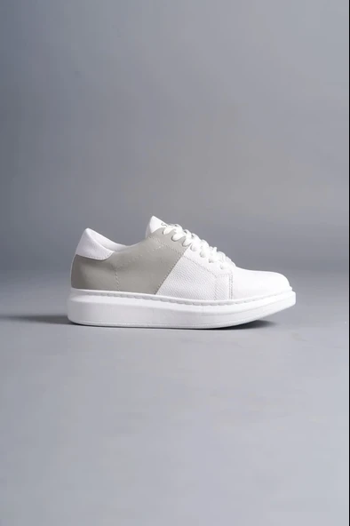 Tb151 Boost Bağcıklı Cilt Süet Erkek Günlük Sneaker Ayakkabı Csbt - Beyaz/gri - 4