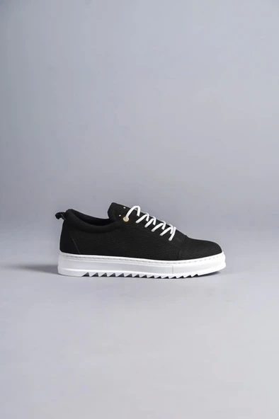 Tb152 Cool Bağcıklı Keten Erkek Günlük Spor Klasik Ayakkabı Kbt - Siyah - Resim 4