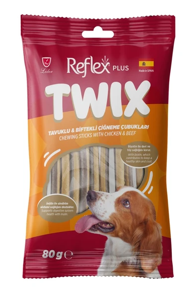 Reflex Plus Twix Chewing Sticks Tavuklu ve Biftekli Çiğneme Çubukları 80gr ürün görseli 1