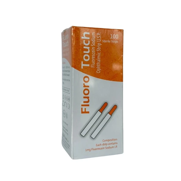 Fluroro Tocuch Florosein Sodyum Şeritleri Göz Boyama Test Şeritleri 100'lü