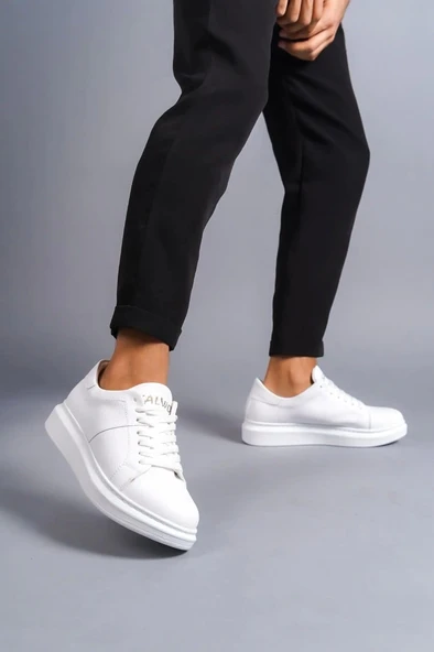 Tb151 Boost Bağcıklı Cilt Erkek Günlük Sneaker Ayakkabı Cbt - Beyaz - 2