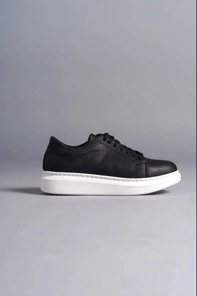 Tb151 Boost Bağcıklı Cilt Erkek Günlük Sneaker Ayakkabı Cbt - Siyah - 4