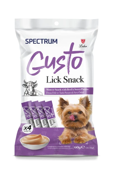 Spectrum Gusto Dana Etli ve Tatlı Patatesli Köpek Sıvı Ödülü 4x15gr ürün görseli 1