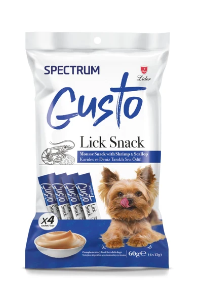 Spectrum Gusto Karidesli ve Deniz Taraklı Köpek Sıvı Ödülü 4x15gr ürün görseli 1