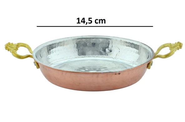 El Yapımı Bakır Omlet ve Yumurta Tavası,Bakır Sahan Tava NO1 (14,5 cm)