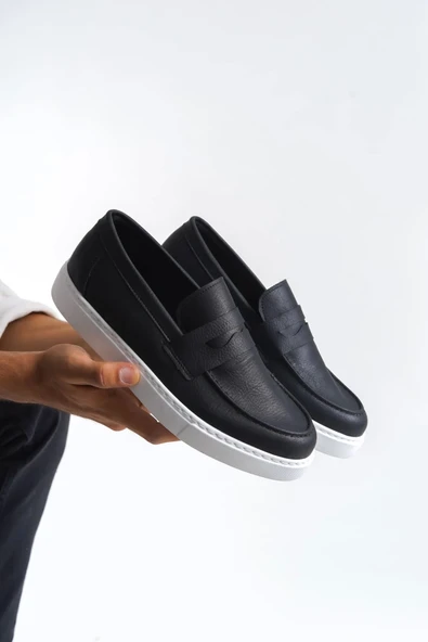 Tb180 Estilo X Bağcıksız Cilt Erkek Günlük Spor Klasik Ayakkabı Cbt - Siyah - 4