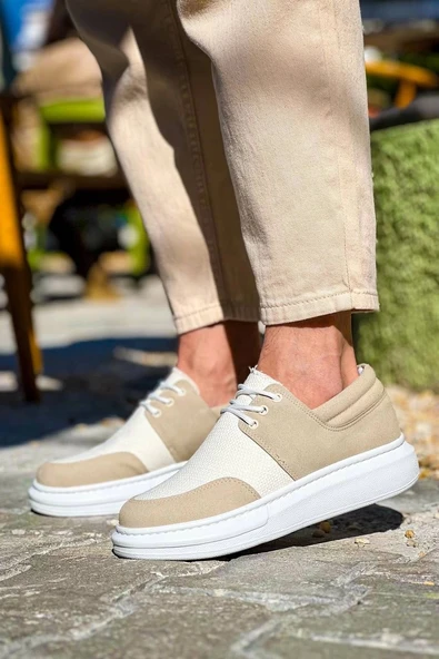 Tb-042  Terzi Bey Bağcıklı Bej Günlük Erkek Ayakkabı - Resim 2