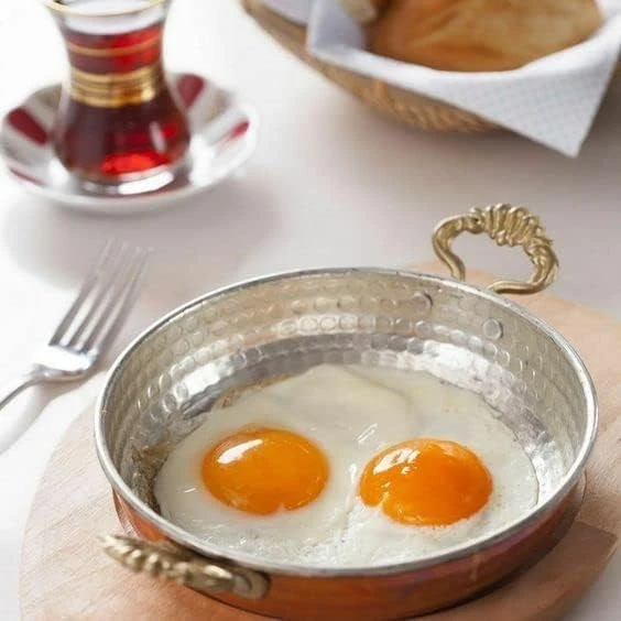 El Yapımı Bakır Omlet ve Yumurta Tavası,Bakır Sahan Tava NO1 (14,5 cm) - 4
