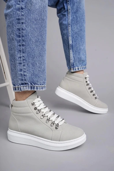 Tb206 Ottawa Bağcıklı Süet Erkek Günlük Spor Bot Bt - Gri