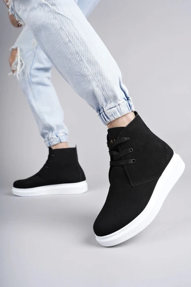 Tb207 Oslo Bağcıklı Süet Erkek Günlük Spor Bot Bt - Siyah