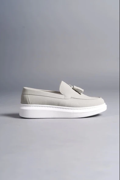 Tb154 Blaze Bağcıksız Püsküllü Süet Erkek Günlük Spor Klasik Ayakkabı Sbt - Gri - Resim 4