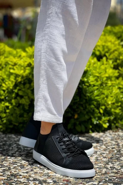 Tb-112   Terzi Bey Siyah Triko Bağcıklı  Günlük Erkek  Ayakkabı ürün görseli