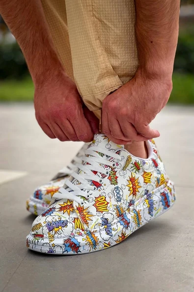 Tb-x500  Terzi Bey  Beyaz Boom  Bağcıklı  Günlük Erkek  Ayakkabı - Resim 3