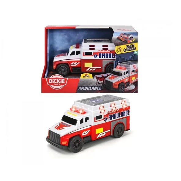 Dickie Toys Sesli ve Işıklı Ambulans 15 cm - 203302013