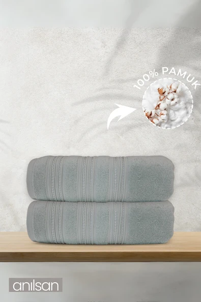 2'li Lune Banyo Havlusu - 70x140 Cm, 570gr, %100 pamuk, Spa Ve Otel Havlusu, Günlük Kullanıma Uygun