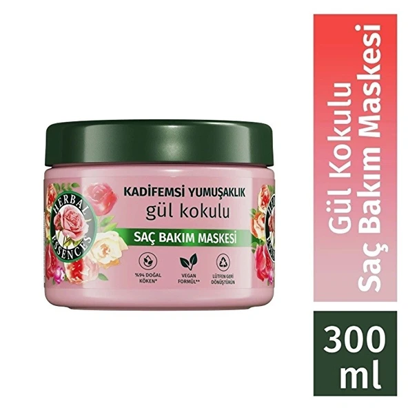Herbal Essences Saç Maskesi Kadifemsi Yumuşaklık Gül Kokulu 300 Ml