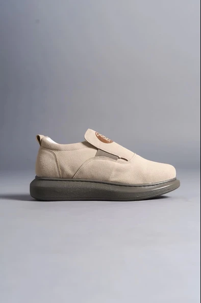 Tb161 Hippo Bağcıksız Süet Erkek Günlük Sneaker Ayakkabı Sgt - Bej - 4