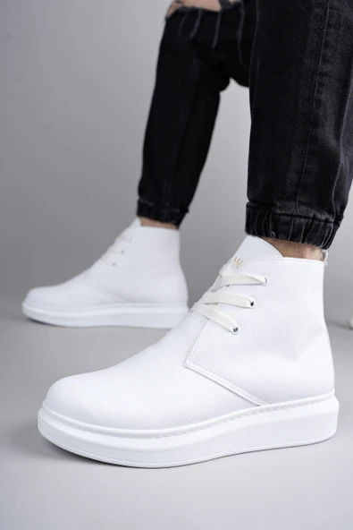 Tb207 Oslo Bağcıklı Cilt Erkek Günlük Spor Bot Bt - Beyaz - 2