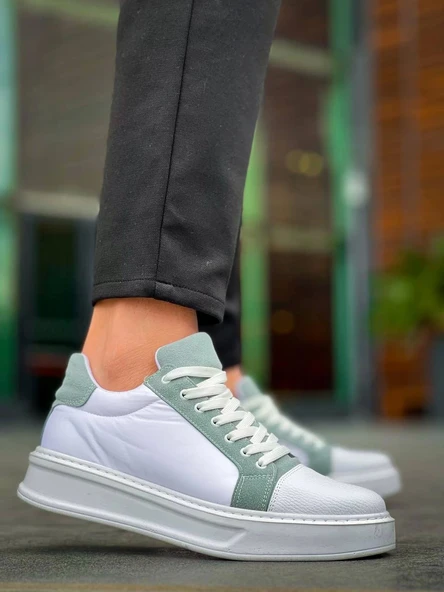 Tb-x46 Terzi Bey Beyaz Bebe Mavi Yüksek Beyaz Taban Günlük Spor Ayakkabı - Resim 5