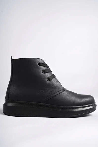 Tb207 Oslo Bağcıklı Cilt Erkek Günlük Spor Bot St - Siyah - 4