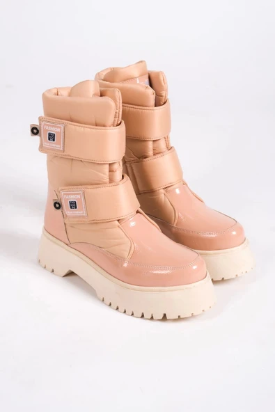 Elısa Cırt Cırtlı Paraşüt Kumaş Rugan Kadın Bot Tt - Ten - 4