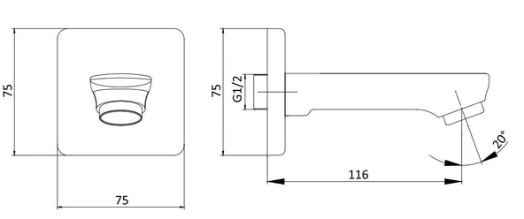 Eca Niobe Ankastre Duş Seti - 3 yollu / 7 parça set ECA.ANKSET.BD310 - 7